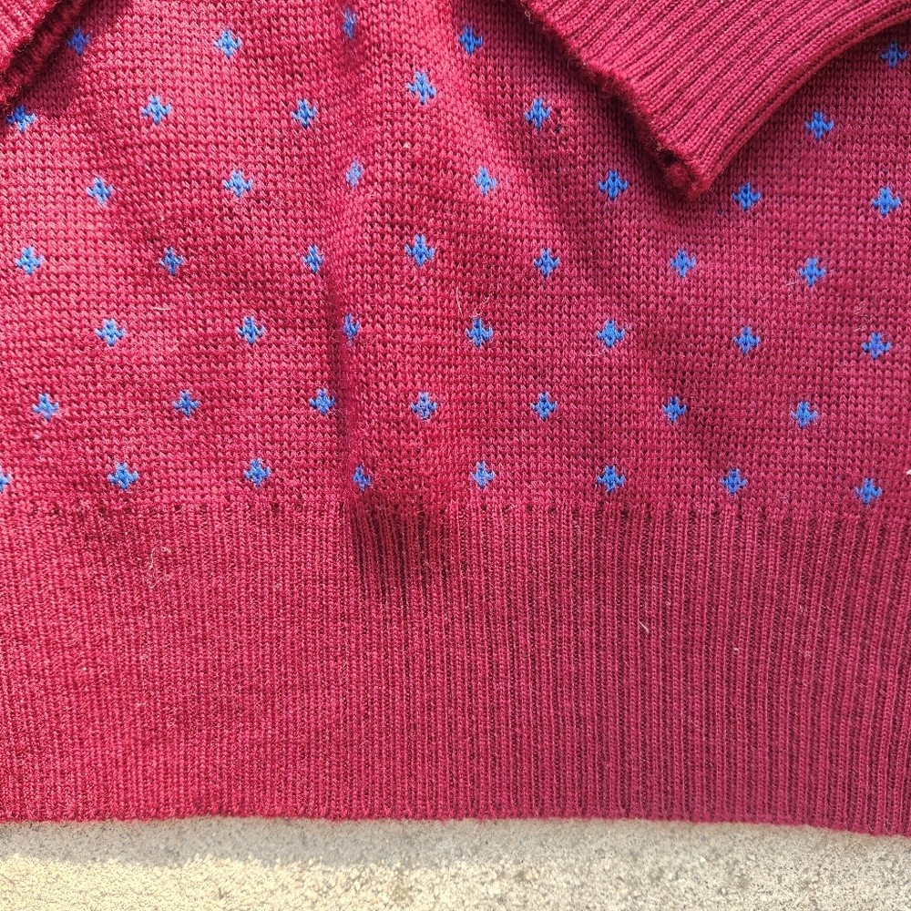 Men's 1980s Vintage 100% Wool Demetre Crewneck Sweater EUC Medium - Picture 5 of 10